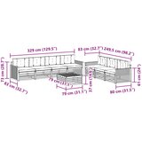  Set vanjskih sofa 8 kom. Prirodna i antracit | shoptok.hr