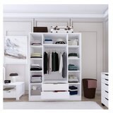 Hanah home duru 4 door 1600-017 matte white wardrobe | ePonuda.com