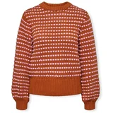 Y.a.s Puloverji YAS Dela Knit L/S - Meerkat/Orchid Oranžna