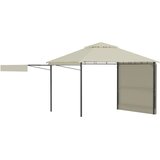 Sjenica s dvostrukim produžnim krovom 3x3x2,75 m krem 180g/m² | shoptok.hr