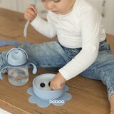 Baboo Silicone Bowl silikonska posoda s priseskom Blue Haze, 6m+ 1 kos | Shoptok.si