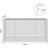  Gabion s 5 mm žicom i mrežom 5x5 cm 200x50x100 cm | shoptok.hr