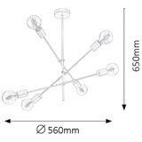  Lanny 6x15W Crno-zlatna | shoptok.hr