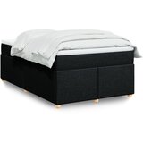  Krevet s oprugama i madracem crni 120 x 200cm od tkanine | shoptok.hr