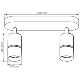 SPOT svetlo BAMBOO 2xGU10/10W/230V bela | Eponuda.com