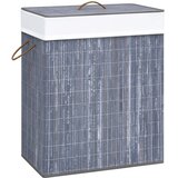 vidaXL Košara za perilo iz bambusa enodelna siva 83 L, (20746364) | Shoptok.si