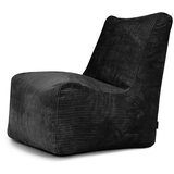 SLOWDOWN Črna vreča za sedenje iz rebrastega žameta Seat Lounge – | Shoptok.si