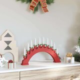 vidaXL božićni svijećnjak s 10 led svijećama crvena 47 x 5 x 29 cm | shoptok.hr