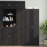 vidaXL Ozka omara za shranjevanje črna 45x42,5x225 cm inženirski les Cene