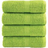 Premium ručnici za goste SOLUND 4 kom. zelene boje jabuke 30x50 cm 600 g/m² | shoptok.hr