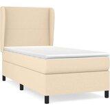  Krevet s oprugama i madracem krem 90 x 190 cm od tkanine | shoptok.hr