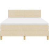  Box Spring Postelja z Vzmetnico Krem 160x200 cm Tkanina, (22080969) | Shoptok.si