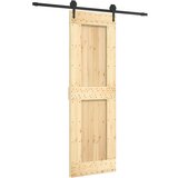 vidaXL Klizna vrata s priborom za montažu 70 x 210 cm masivna borovina | shoptok.hr