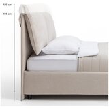 Bonami Selection Smeđe-sivi tapecirani bračni krevet s podnicom i prostorom za odlaganje 160x200 cm Thessa Pillow – | shoptok.hr