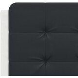 vidaXL Posteljni okvir z vzglavjem bel in črn 120x200 cm umetno usnje | Shoptok.si