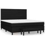  The Living Store Box spring postelja z vzmetnico črna 180x200 cm blago - Box Spring Postelja, (21501408) | Shoptok.si