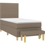  Box spring postelja z vzmetnico taupe 90x200 cm blago | Shoptok.si