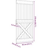  Vrata NARVIK Prirodna 95 x 210 cm Čvrsta borovina - Prirodna 95 x 210 cm Gladak dizajn | shoptok.hr