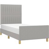  Okvir kreveta bez madraca svjetlosivi 100x200 cm od tkanine | shoptok.hr