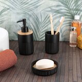 Tendance držač sapuna Mantova, poliresin/bambus crna | shoptok.hr