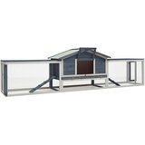  Kavez za zečeve sivi 310x70x87 cm masivna borovina i jelovina | Eponuda.com