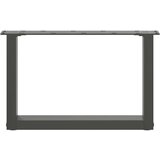  Noge za stolić U-oblika 2 kom antracit 50x(30-31) cm čelik | shoptok.hr