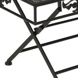  Sklopivi stolić za kavu od metala starinski 100x50x45 cm crni | Eponuda.ba