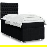 Maison Chic Box spring postelja - Vzmetna postelja z vzmetnico črn 90x190 cm blago SL5445, (21887923) | Shoptok.si