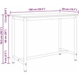  Stol Ume oklop 100 x 50 x 76,5 cm Inženjerska drva i čelik | shoptok.hr