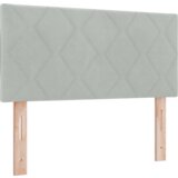 vidaXL LED uzglavlje s dijamantnim blokovima svjetlosivo 90 cm baršun, uzglavlje s dijamantnim blokovima svjetlosivo 90 cm baršun | shoptok.hr