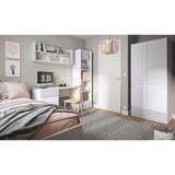 Premium Living Komoda Flexi, Bela, Siva Visok Sijaj | Shoptok.si
