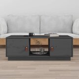 vidaXL Klubska mizica siva 100x50x35 cm trdna borovina Cene