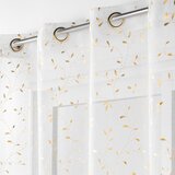 Douceur d intérieur Bela/v zlati barvi prosojna zavesa iz tančice 140x240 cm Floressia – | Shoptok.si