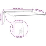  Električni zložljiv senčnik Rumena, Siva in Bela 3,5 x 2,5 m, (5000206382) | Shoptok.si