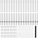 Stupovi ograde 22 kom U-kanal siva 160 cm čelik Šesterokutna ograda siva 1.6x50 m čelik | shoptok.hr