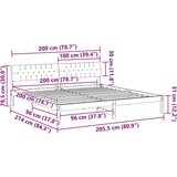  Okvir kreveta Smeđa i taupe 200 x 200 cm Masivna borovina | shoptok.hr