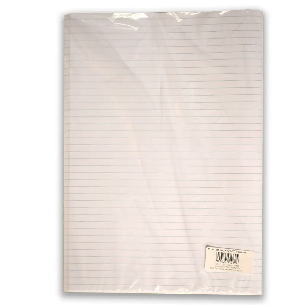 Papir s linijama, format A3, 20 listova