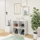 vidaXL Omara za čevlje visok sijaj bela 105x35,5x70 cm iverna plošča Cene
