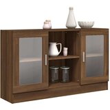 vidaXL vitrina boja smeđeg hrasta 120x30,5x70 cm od konstruiranog drva | shoptok.hr