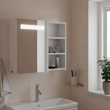  Kupaonski ormarić s ogledalom i LED svjetlom bijeli 60x13x52 cm | shoptok.hr