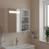  Kupaonski ormarić s ogledalom i LED svjetlom bijeli 60x13x52 cm
