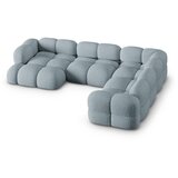 Cosmopolitan Design Svetlo modra kotna sedežna garnitura (desni kot/v obliki črke "U") Loretto – | Shoptok.si