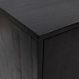 vidaXL Komoda črna 75x35x70 cm trdna reciklirana borovina | Shoptok.si