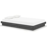  Posteljni okvir siv iz trdnega lesa 120x190 cm 4FT, (20645836) | Shoptok.si