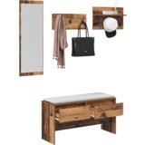 vidaXL Set namještaja za predsoblje Staro drvo 90 x 31 x 46.5 cm | shoptok.hr