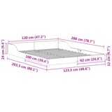  Krevetna konstrukcija Bijelo 120 x 200 cm Masivna borovina | shoptok.hr
