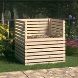 vidaXL Kompostnik 100x100x102 cm trdna borovina | Shoptok.si