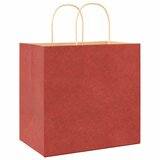  Papirnate vrećice 250 kom s ručkama crvene 26x17x25 cm | Eponuda.ba