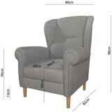 Ropez Svetlo siv fotelj z naslonom Swan – | Shoptok.si