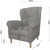 Ropez Svijetlo siva wing fotelja Swan – | shoptok.hr